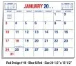 Blue & Red pad style 40 for large full apron promo calendar item # TA-2978